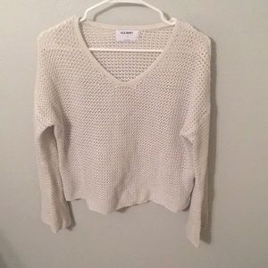 Old Navy white sweater
